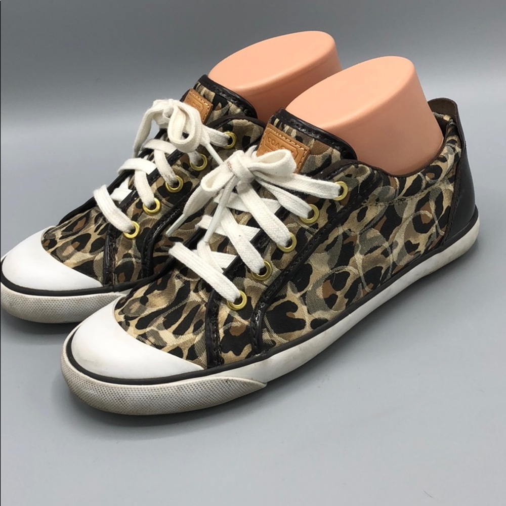 Coach Barrett Signature Leopard 7.5 B Patent BIN#8